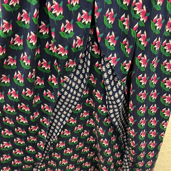 DVF Leyland Zen Floral Halter Dress in Midnight S Silk - Picture 4 of 9